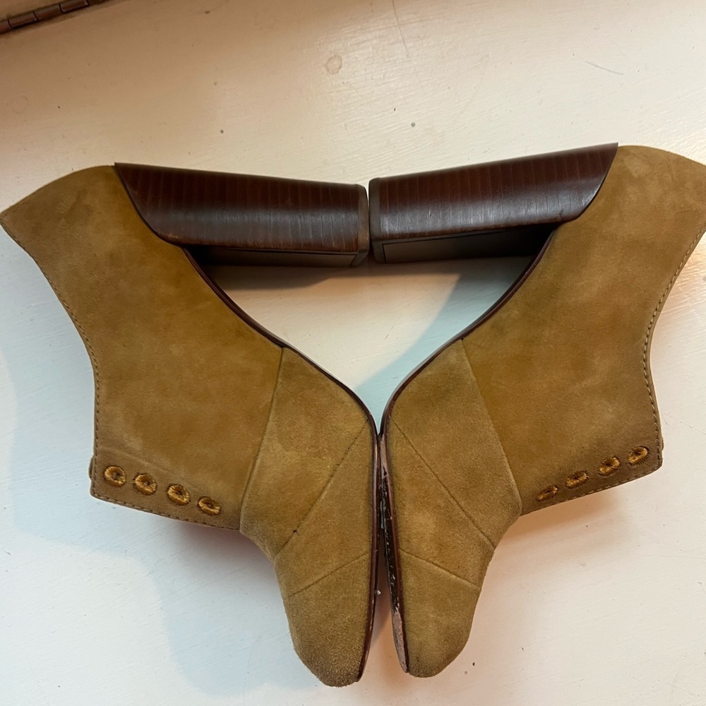 Tory Burch Suede Leather Ankle Boots 7 - Picture 2 of 11